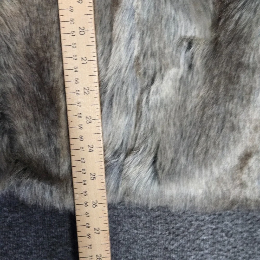 ELLE Faux Fur Vest Gray Plush Sleeveless Jacket NWT Plus Sz 3X Soft Shaggy‎